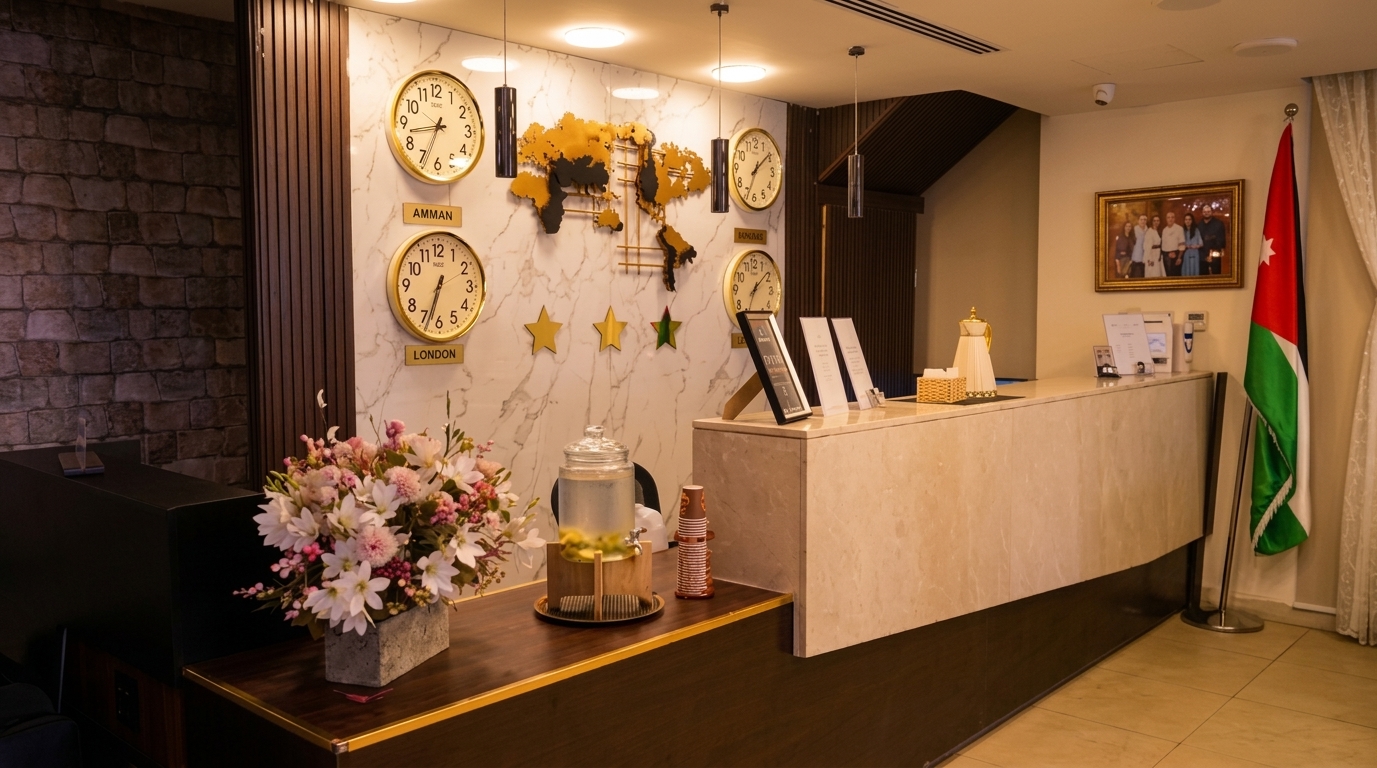 Hotel front desk and concierge